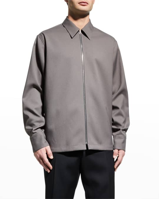 Ironisch AIDS microscopisch Jil Sander Men's Gabardine Full-Zip Shirt Jacket | Neiman Marcus