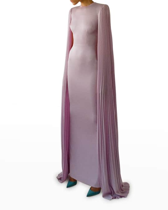 Strapless Gathered Drape Gown in Satin Crepe – Alex Perry