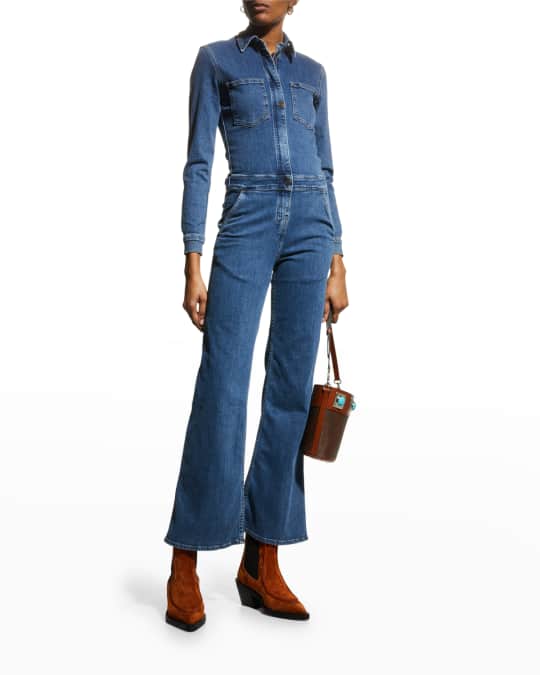 Rivet Utility Rulebreaker LongSleeve Denim Jumpsuit Neiman Marcus