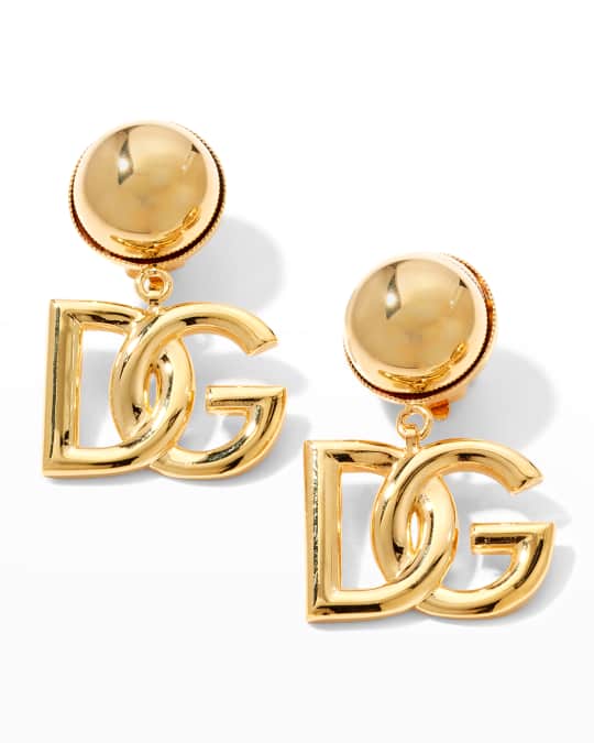 Dolce&Gabbana DG Logo Drop Earrings | Neiman Marcus