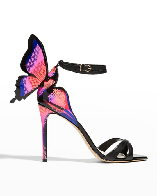 Sophia Webster Chiara Butterfly Printed Stiletto Sandals Neiman Marcus