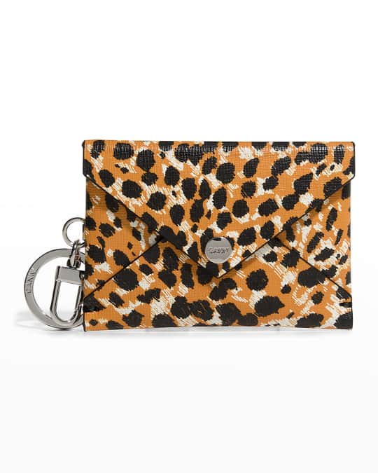 3-fold PU leather wallet with gold-embossed animal print (more
