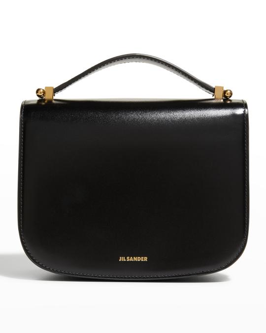 Jil Sander Taos Small Flap Leather Crossbody Bag | Neiman Marcus
