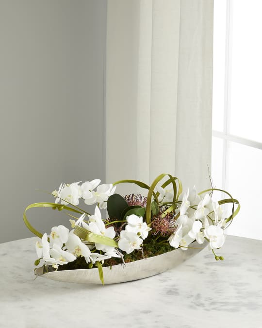 Silver Slippers Faux-Floral Arrangement