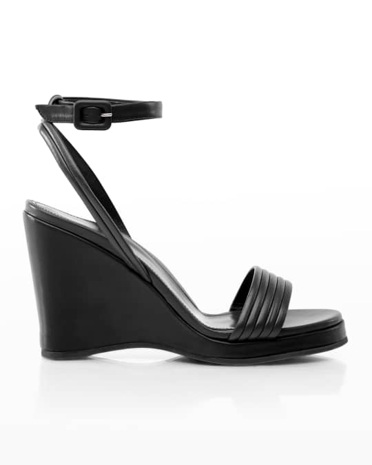 Marion Parke Logan Napa Ankle-Strap Wedge Sandals | Neiman Marcus