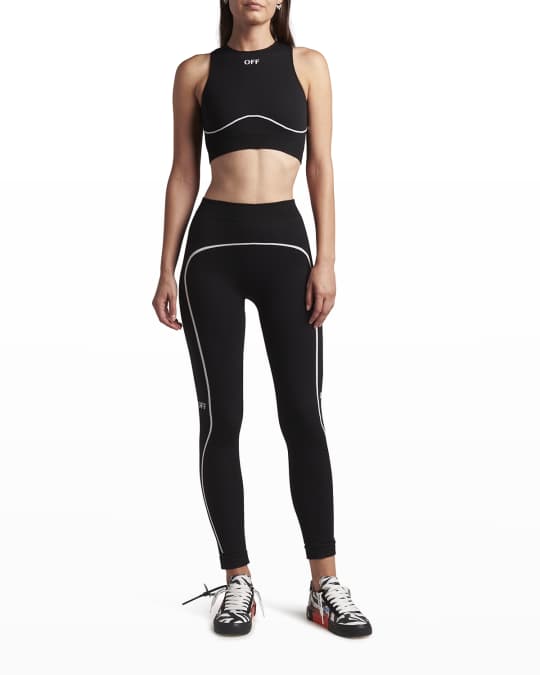Off white logo sports bra sale