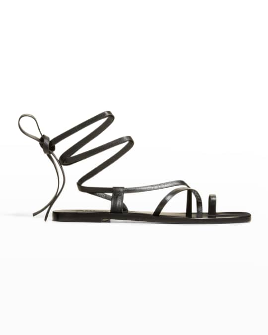 A. Emery Beau Leather ToeRing Gladiator Sandals Neiman Marcus