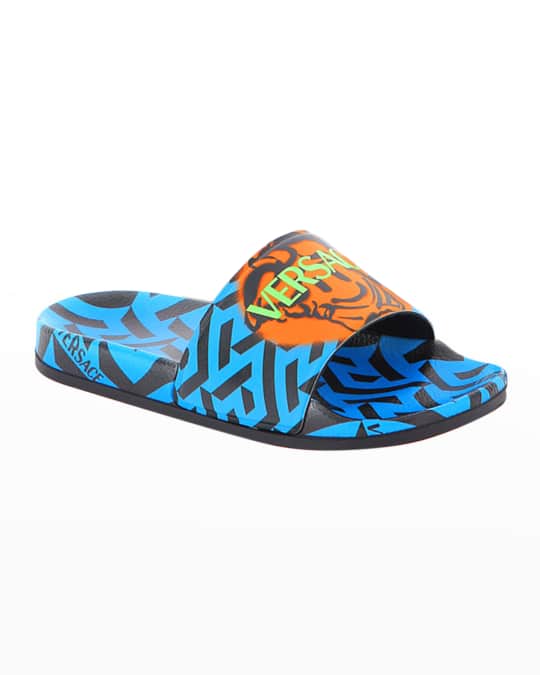 Men s Greca Pool Slide Sandals
