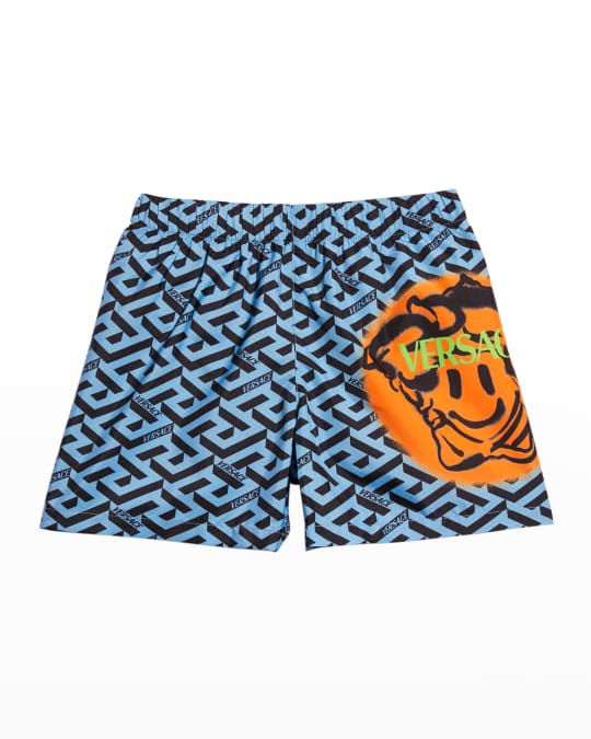 Medusa and greek key swim shorts sales