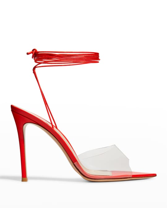 Skye Glass Napa Ankle Tie Sandals
