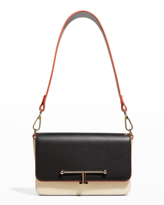 STRATHBERRY Melville Colorblock Leather Shoulder Bag | Neiman Marcus