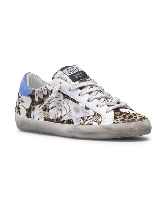 Golden Goose Superstar Leopard-Print Hibiscus Sneakers |