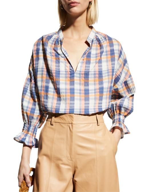 Finley Rex Top in Newburyport Plaid | Neiman Marcus