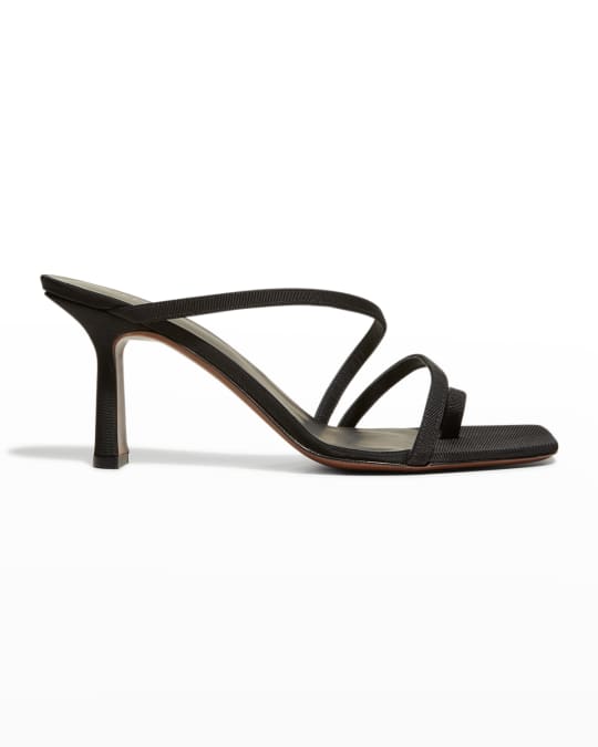Neous Venus Grosgrain Toe-Ring Slide Sandals | Neiman Marcus