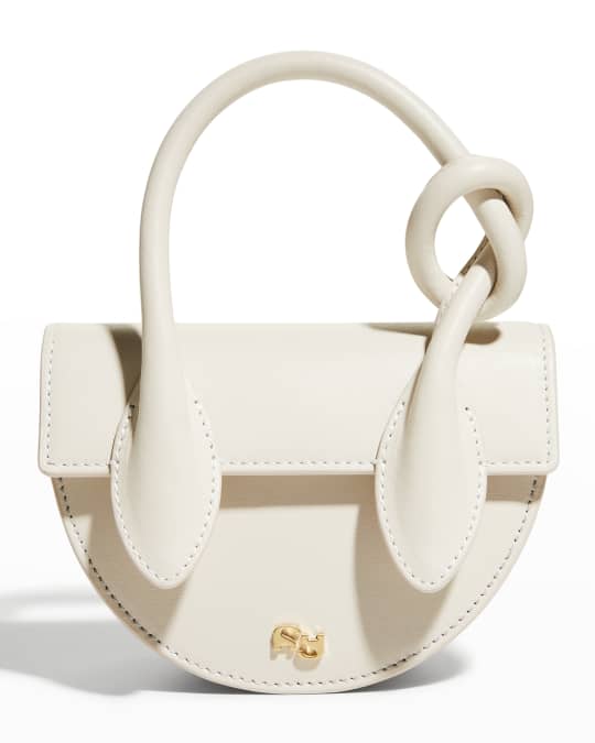 Yuzefi Pretzel Mini Napa Leather Top-Handle Bag | Neiman Marcus