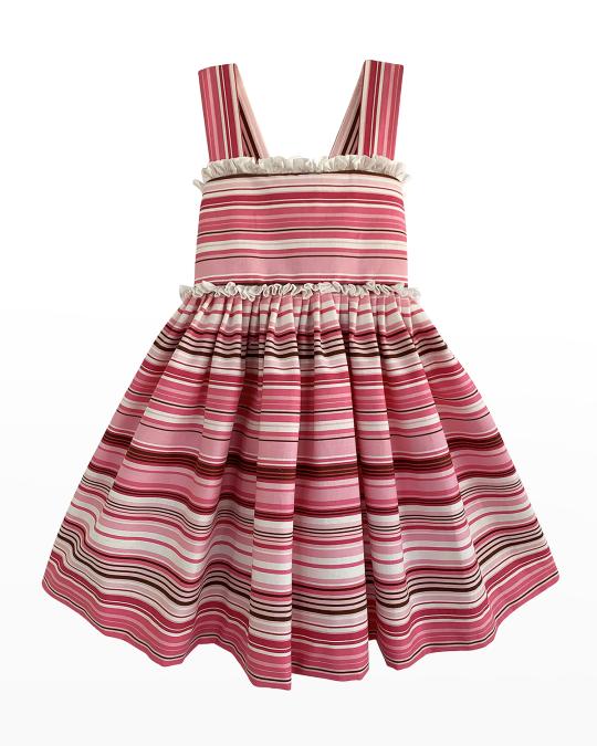 Mini Chantal Girl's Sundress Gold Lurex Stripe main image 0