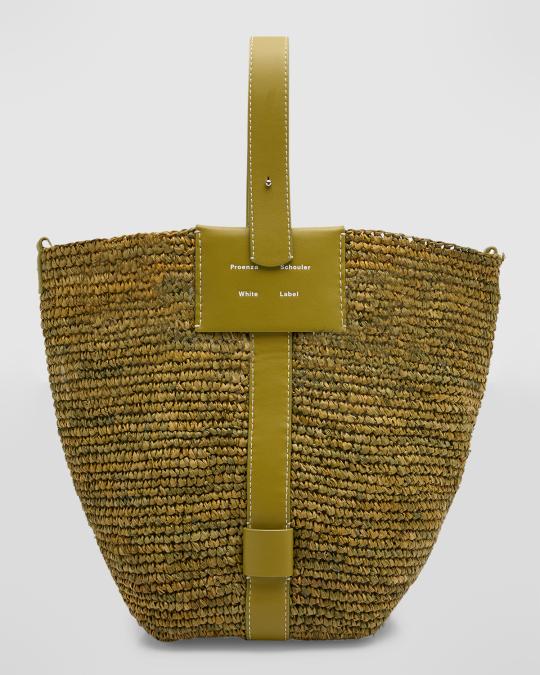 Proenza Schouler White Label Sullivan Raffia Shoulder Bag | Neiman