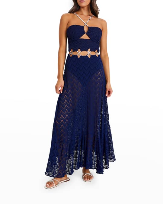 La Mer Strappy Cutout Beach Maxi Dress