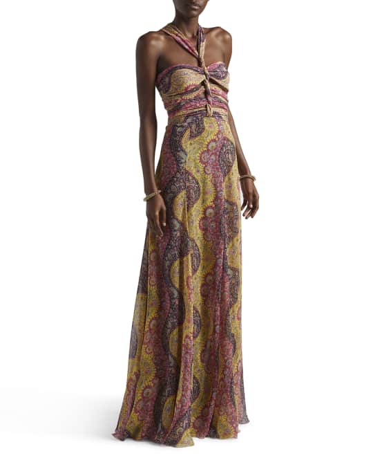 ワンピース ETRO PRINTED ETTE LONG DRESS ETRO Floral-print tiered silk-chiffon maxi dress | NET-A-PORTER