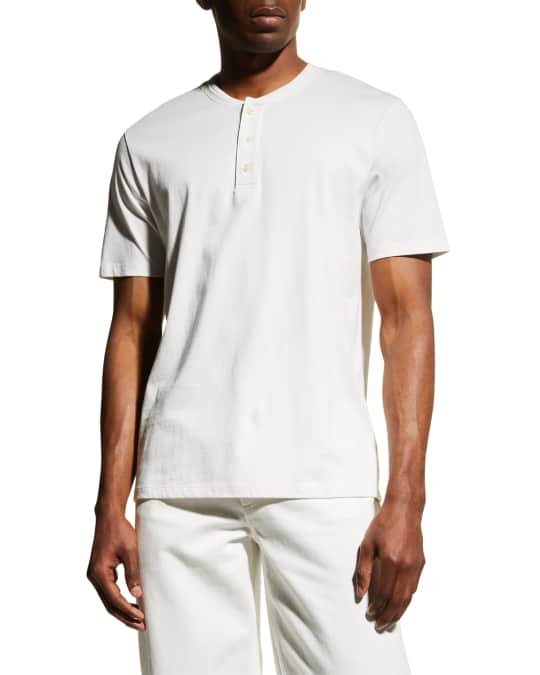 Vince Men's Pima Henley Shirt Neiman Marcus