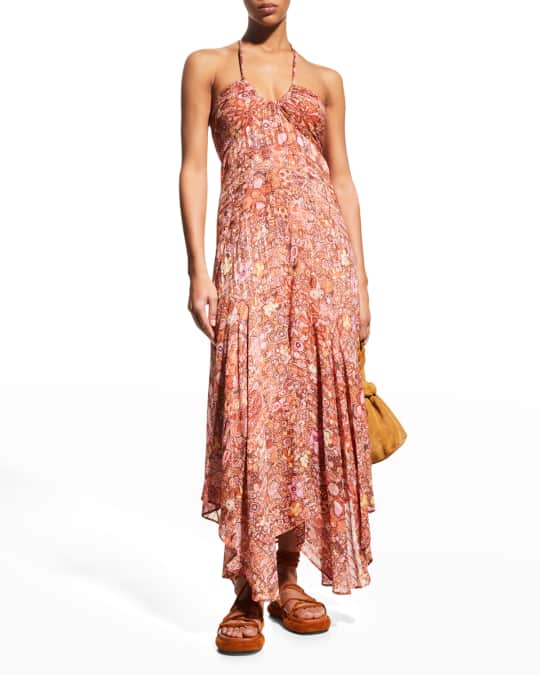 azevedo knotted halter maxi dress Unbothered Always Halter Maxi Dress Butter