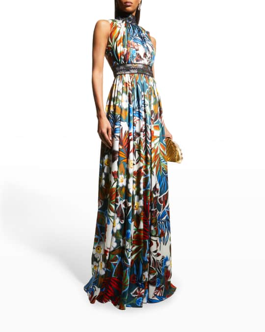 slim fit dress slacks Floral Lace Sheath Dress by Badgley Mischka main image 1