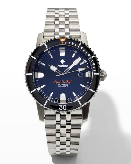 ZODIAC Men's Super Sea Wolf 53 Compression Bracelet Watch Neiman