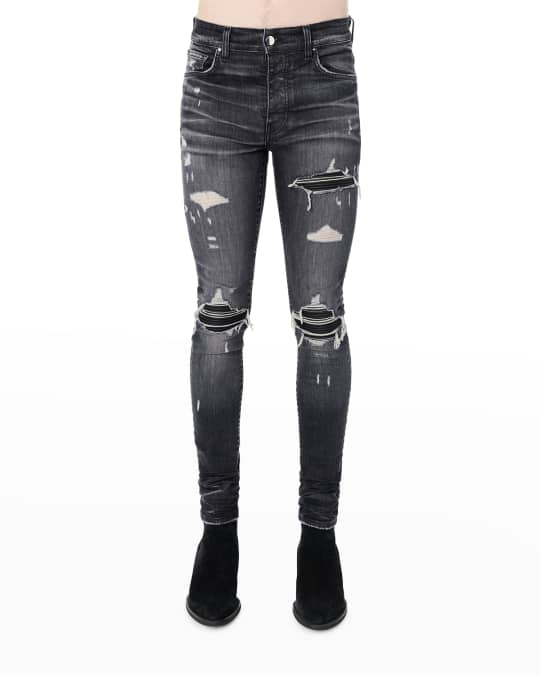 Men's MX1 Leather-Patch Skinny Jeans