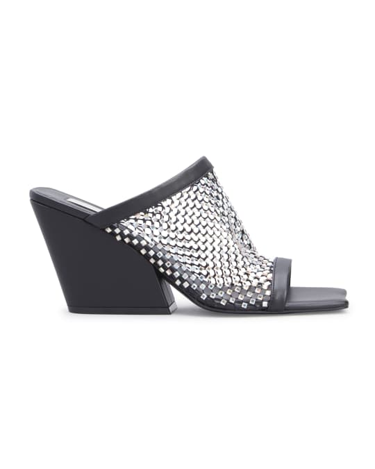 Crystal Mesh Slide Sandals