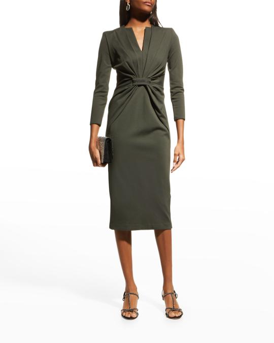 giorgio armani tab front jersey dress Gathered Monili-Tab Junior Prom dresses