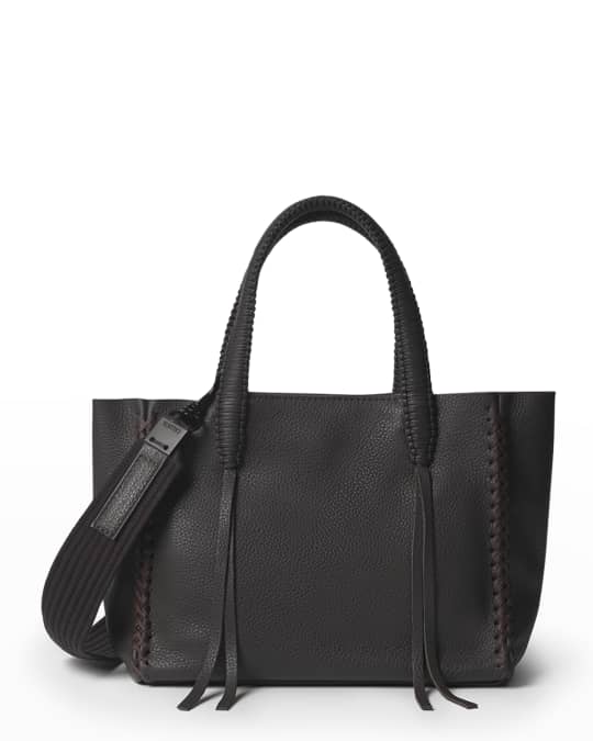Callista Mini Braided Leather Tote Bag In Jasmin