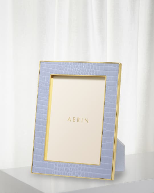 AERIN Classic Croc Leather Photo Frame, 5" x 7" Neiman Marcus