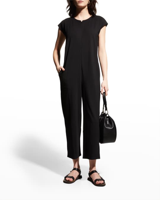 Eileen fisher cap sleeve jumpsuit hot sale