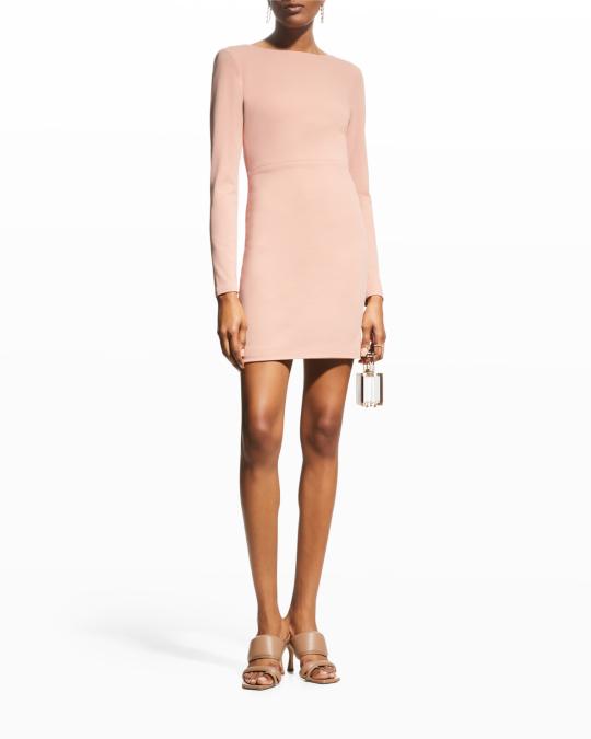 dress the population lola Dress the Population Lola Round Neck Long Sleeve Sequin Mini Dress