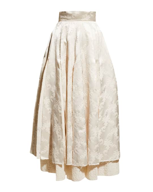 Layered jacquard skirt top