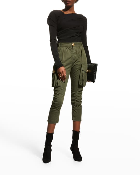 Skinny cropped hot sale cargo pants
