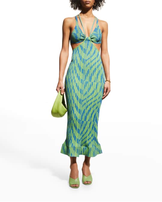 green emerald velvet dress PHILOSOPHY DI LORENZO SERAFINI Long Dress in Sage Green Duchesse with  Ruffles 0421 0723 main image 0