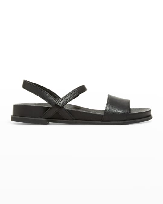 Eileen Fisher Demo Leather Ankle-Grip Comfort Sandals | Neiman Marcus