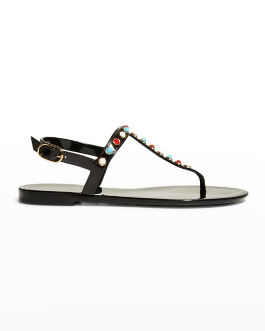T strap jelly sandals discount
