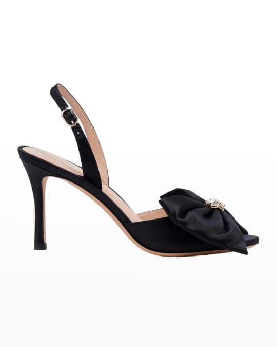 kate spade new york happily satin bow halter sandals | Neiman Marcus