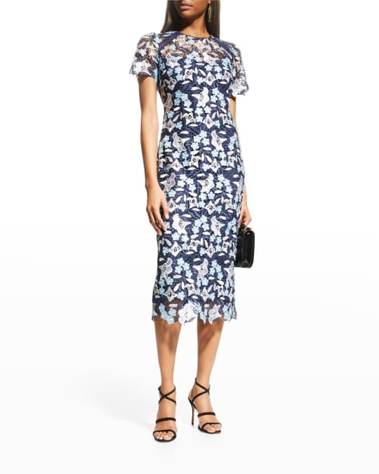 Shoshanna Kiriya Floral Lace Sheath Dress | Neiman Marcus