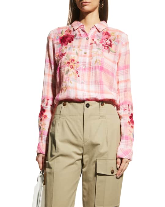 Johnny Was Sonya Plaid ButtonUp Shirt Neiman Marcus
