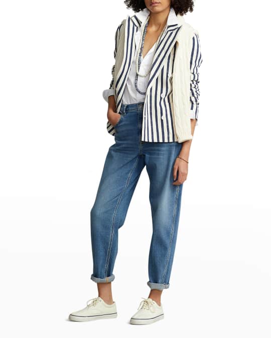 Polo Ralph Lauren Striped Double-Breasted Blazer Neiman Marcus
