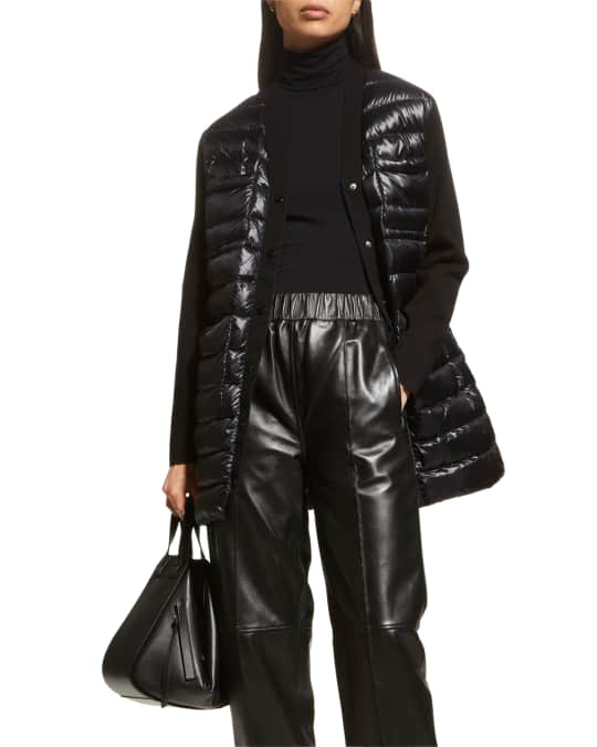 Moncler knit & down combo cardigan 2025
