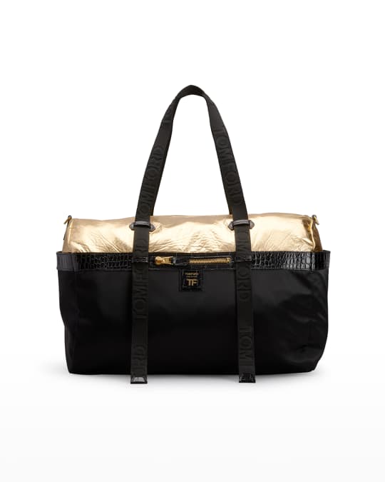 Sofya Metallic Nylon Duffle Bag
