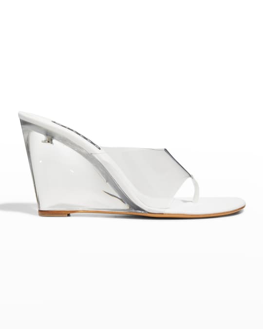 Ghost Transparent Wedge Thong Sandals