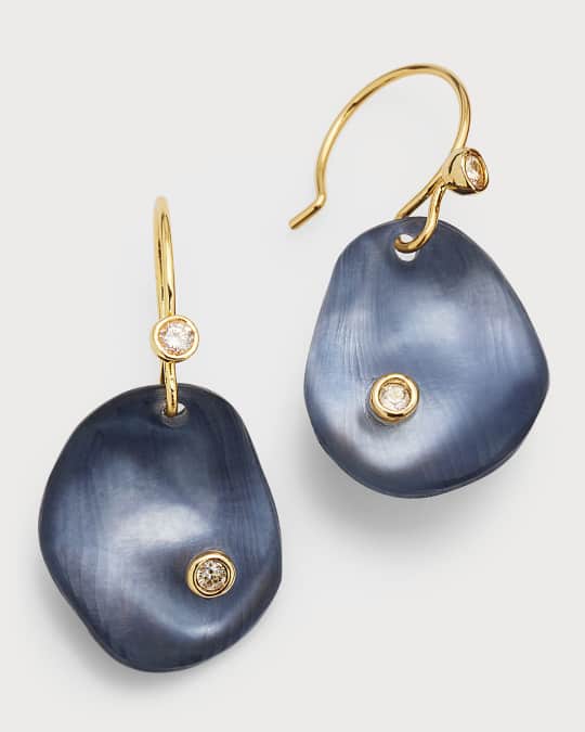 Organic Disc Small Drop Earrings