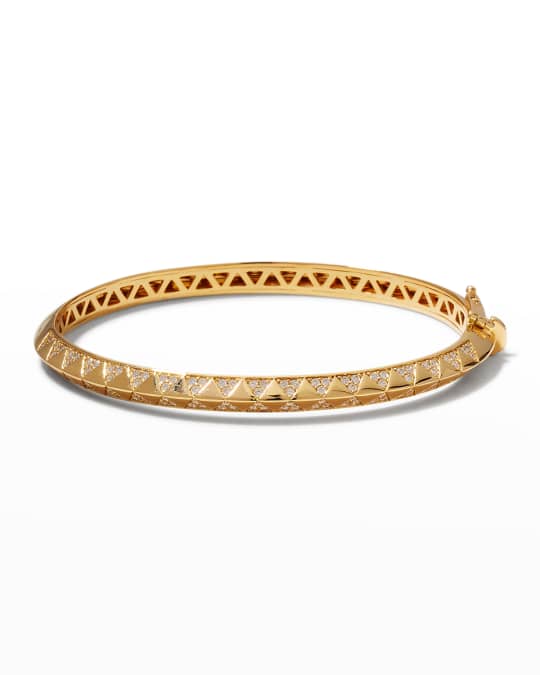 Yellow Gold 4.5mm Talisman Diamond Bangle