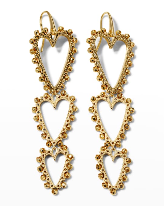 Kendra Scott Beaded Ansley Heart Statement Earrings Neiman Marcus
