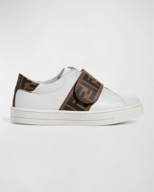 Fendi Kid's Fendi Grip-Strap Sneakers, Size 19-23 | Neiman Marcus